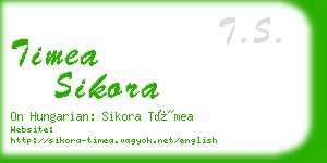 timea sikora business card